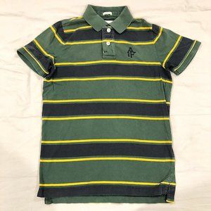 Abercrombie And Fitch AnF Short Sleeves Striped Muscle Polo Shirt Sz M Hollister